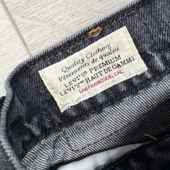 Levi’s Womens Wedgie Straight Jeans Denim Faded Black Size 27 - Picture 5 of 7